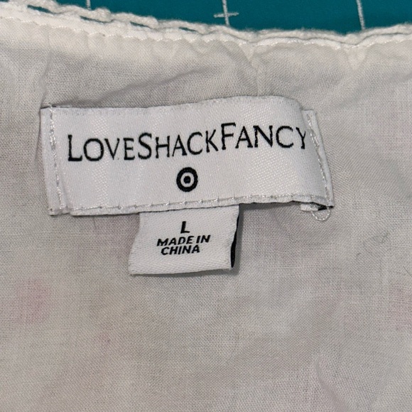 LoveShackFancy x Target Pastel Floral 100% Cotton Midi Swing Summer Dress Size L - Picture 12 of 12